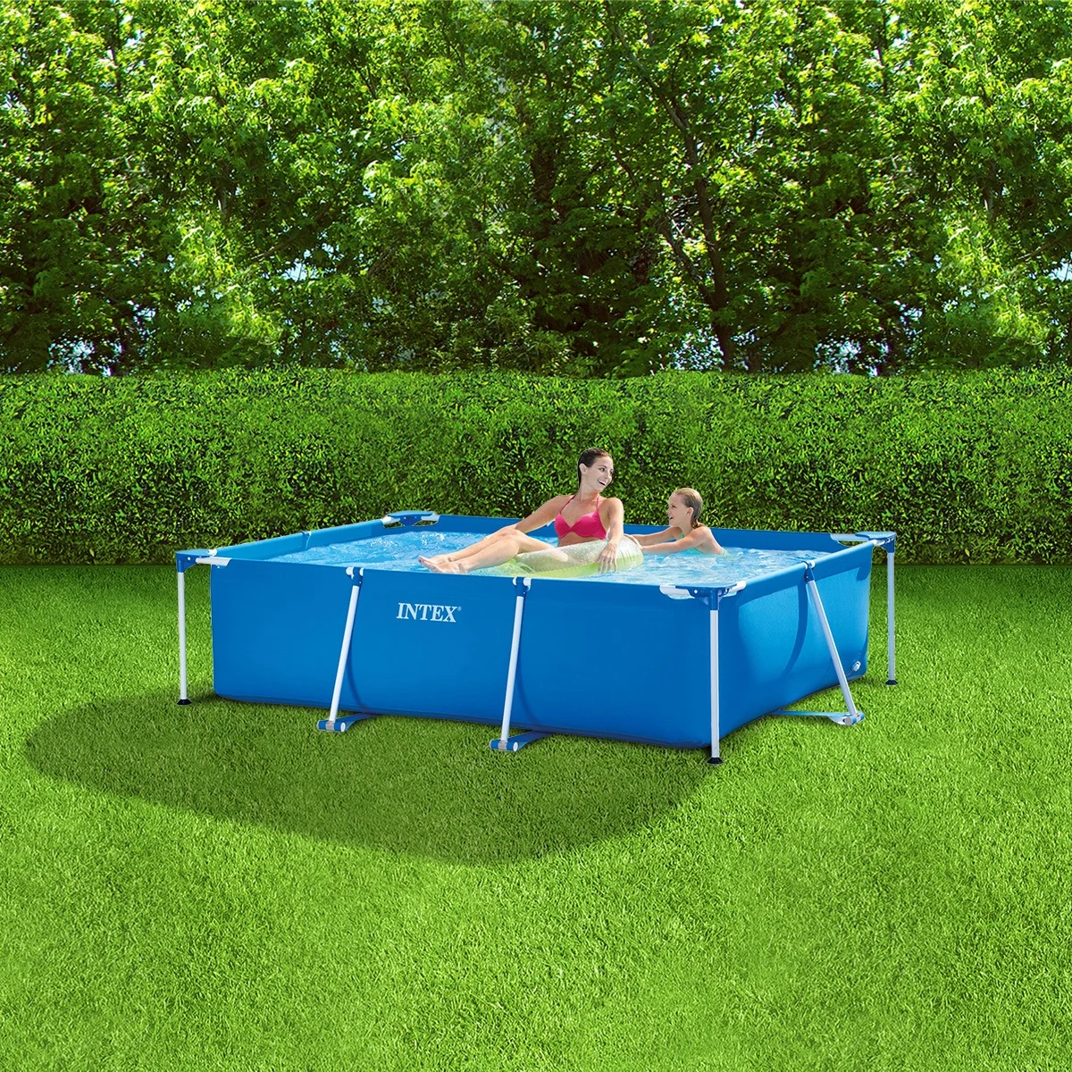 Intex Metal Frame Rectangular Splash Pool - 2.2m