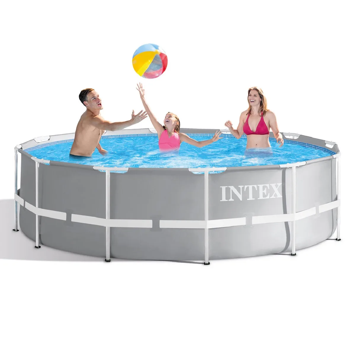 Intex Prism Frame Pool Round - 12ft Dia x 39in Deep