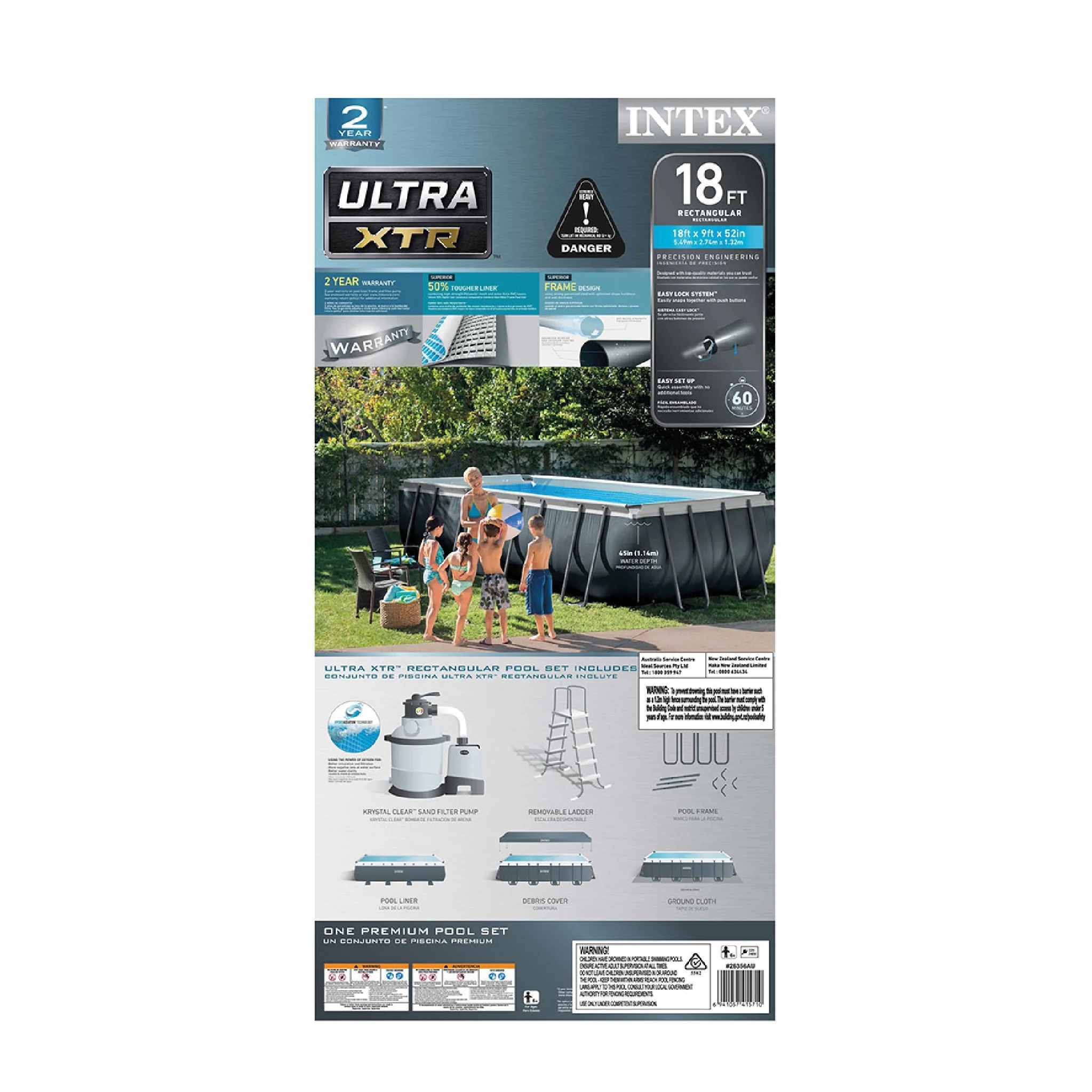 Intex Ultra XTR Frame Pool Rectangular - 18ft