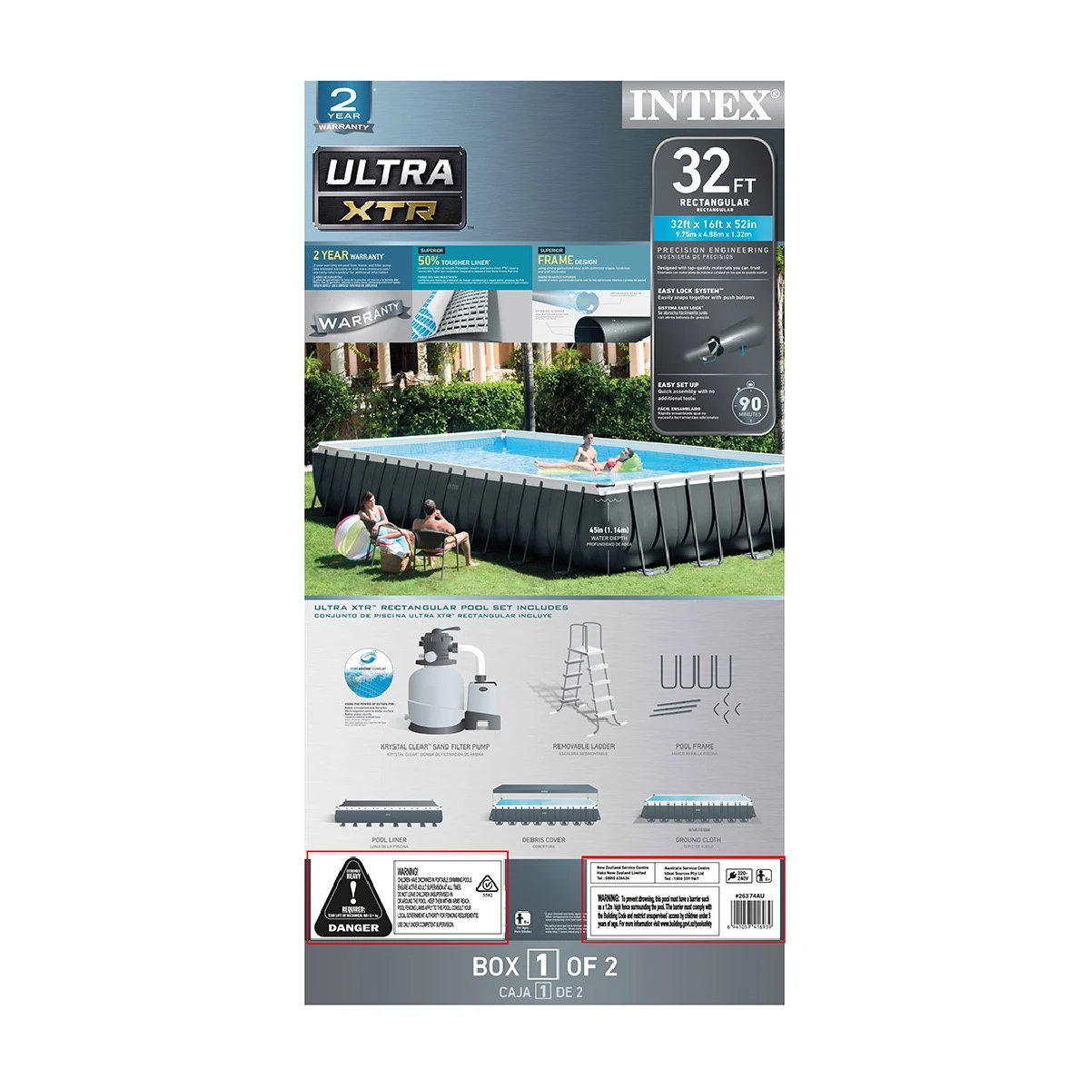 Intex Ultra XTR Frame Pool Rectangular - 32ft