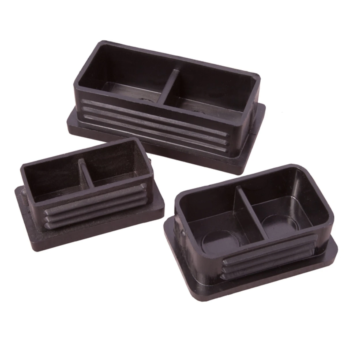 Rectangular Plastic Internal Tube Insert - Black 38mm x 25mm