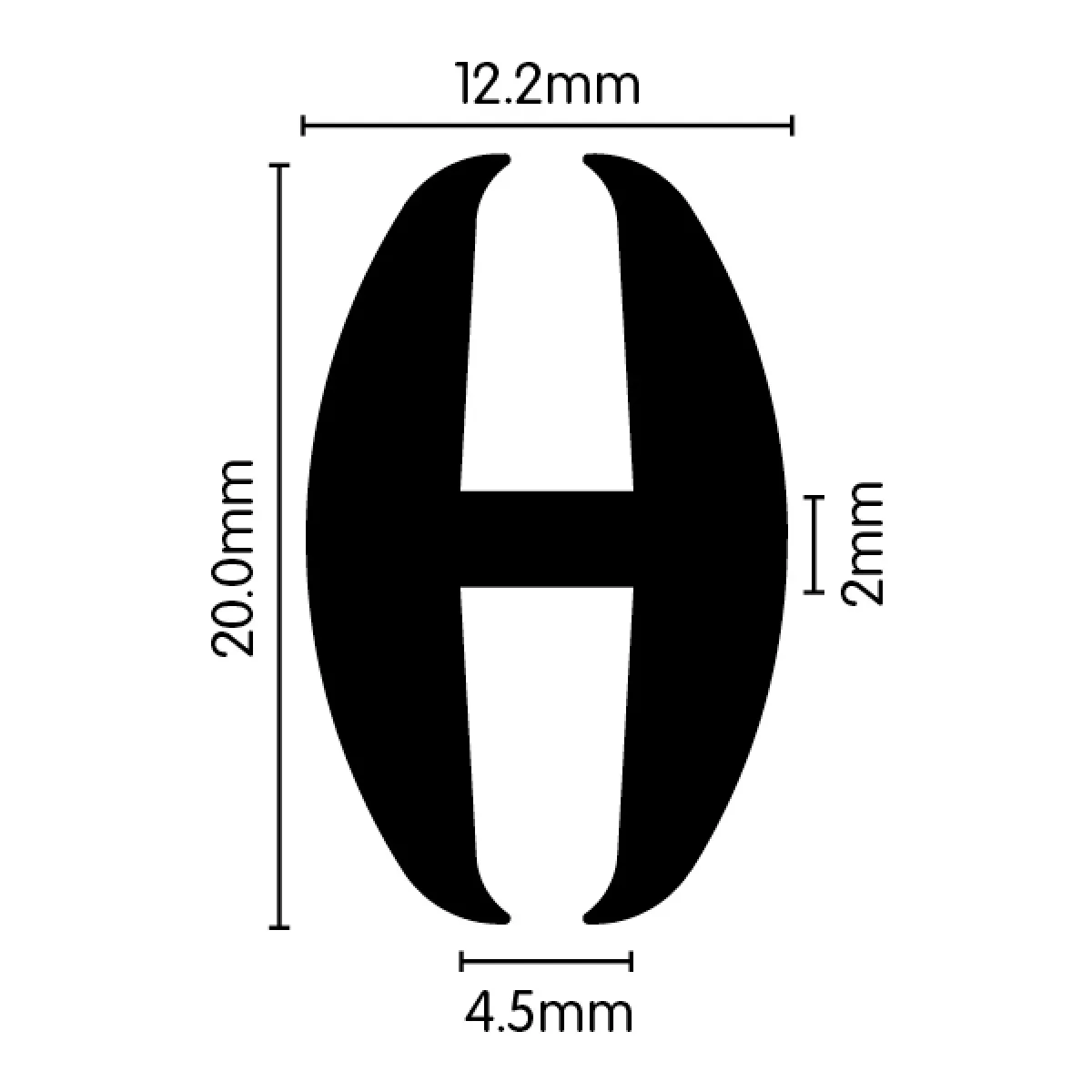 Screen Extrusion Glazing Channel - 12.2 x 20mm