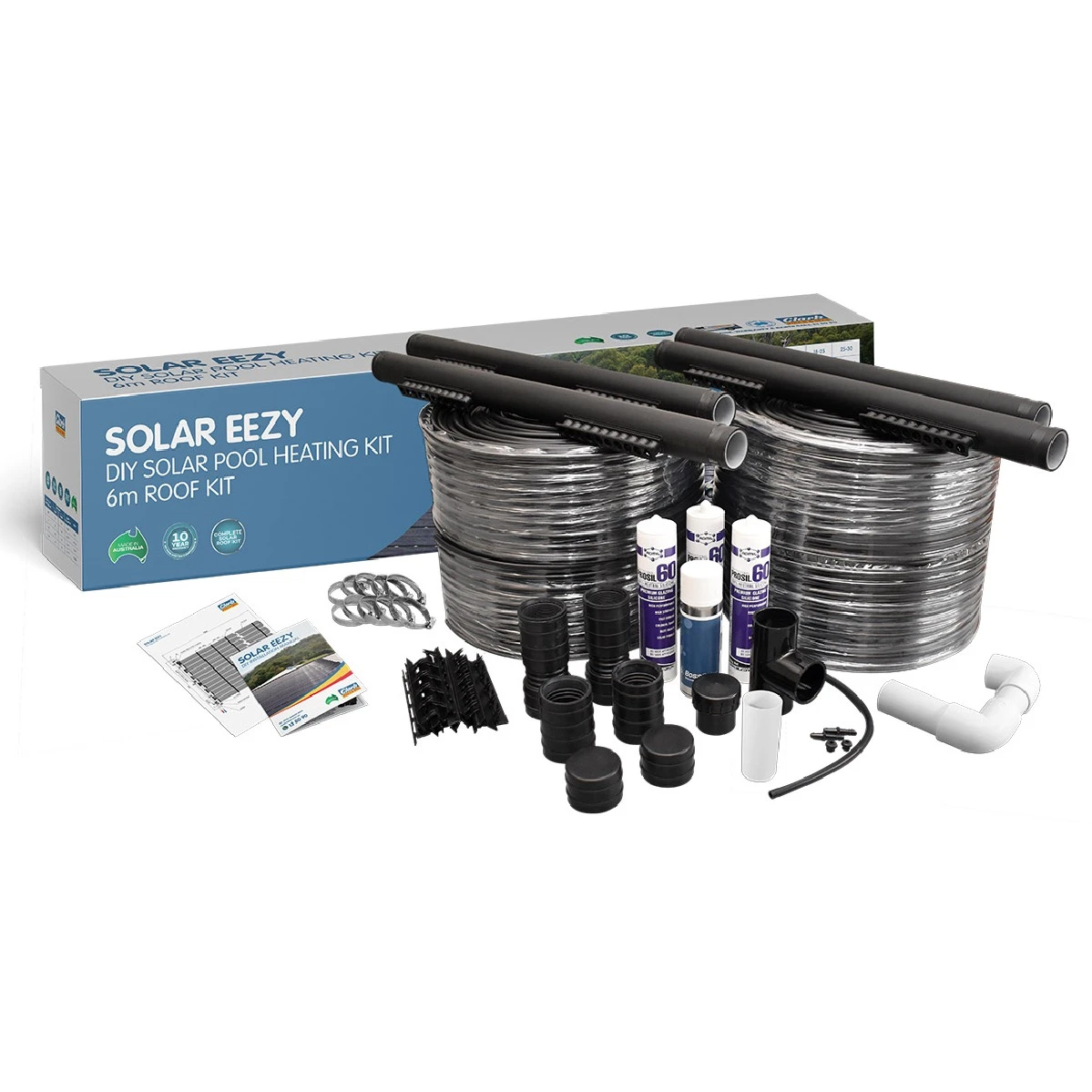 SOLAR EEZY POOL HEATING KITS FOR 6M ROOF SE012-6 SUITS 0-12SQM POOL