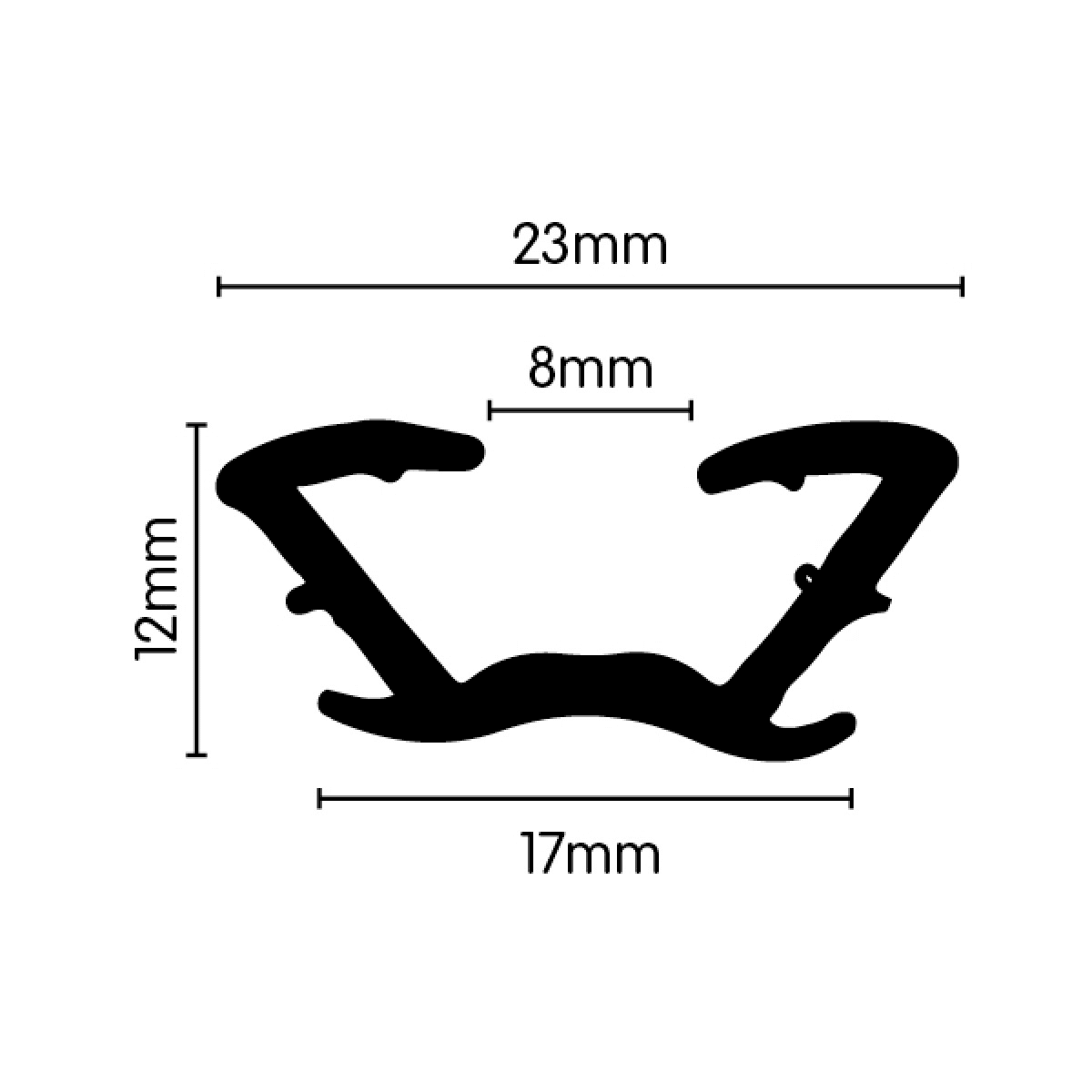 Bailey Channel - 12mm x 23mm