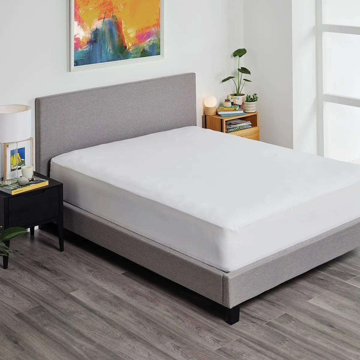 Bamboo Fitted Mattress Protector Double