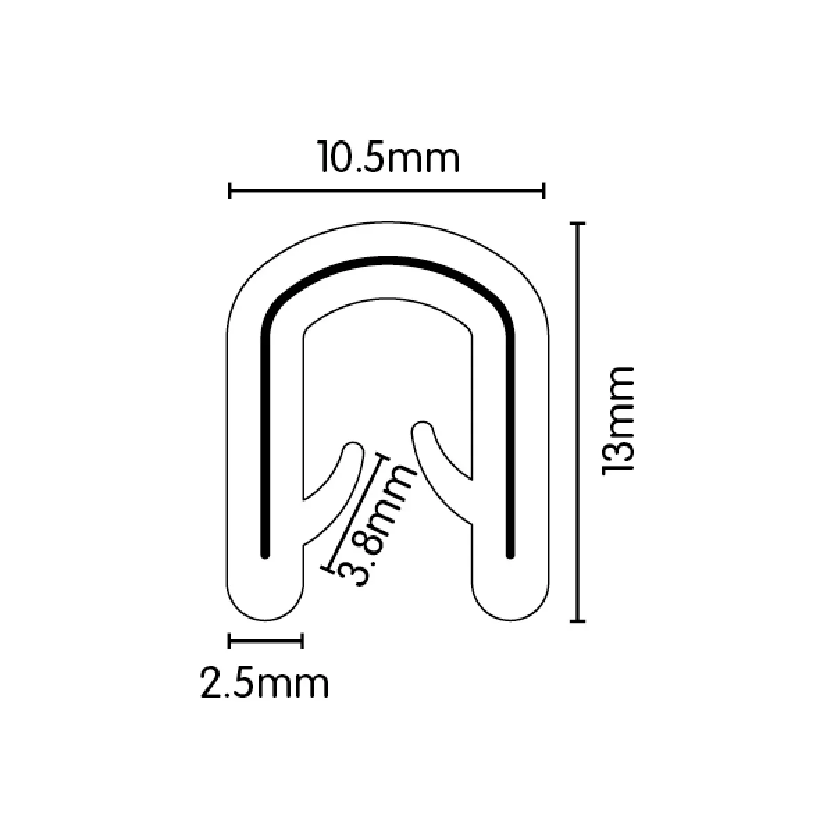 Universal Pinchweld 13mm x 10.5mm