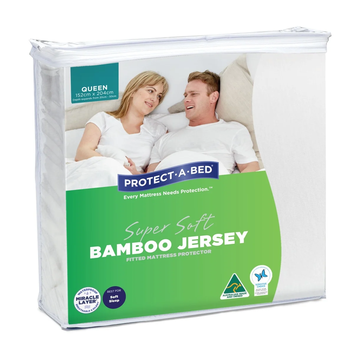 Bamboo Fitted Mattress Protector Queen