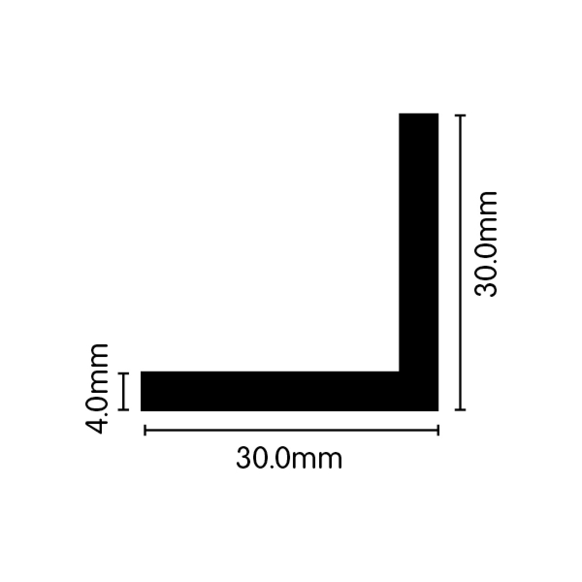 Weather Strip L Channel 30mm x 30mm