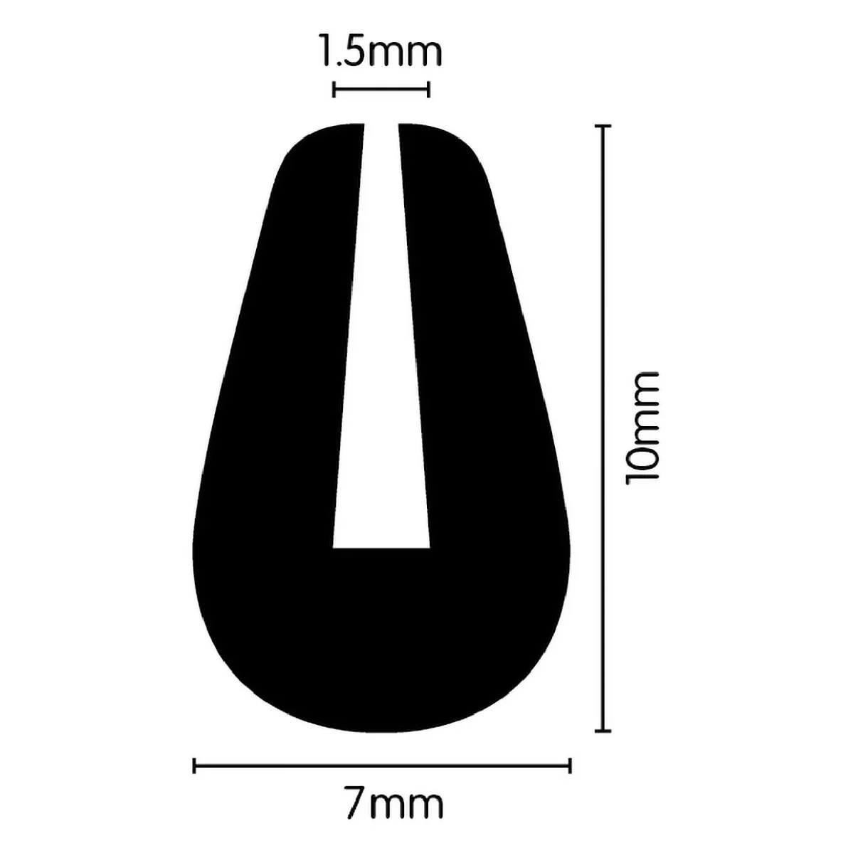 Weather Strip U Channel 1.5mm x 10mm