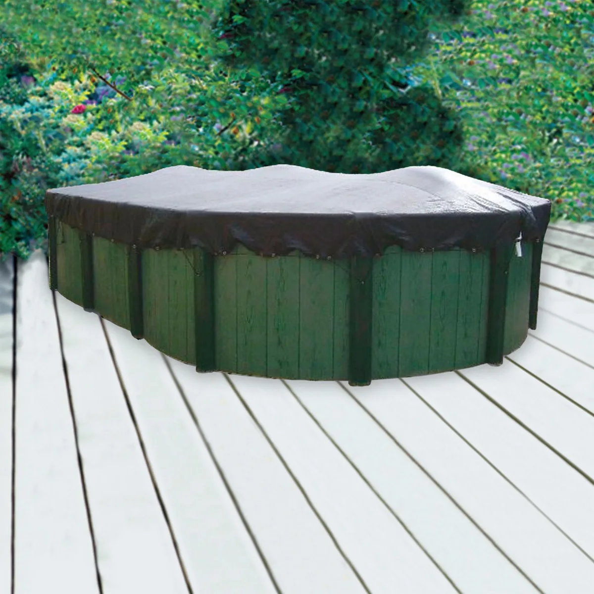 ABGAL Leafstop Above Ground Pool Cover for Round Pool Fits up to 4.7m Diam. Pool