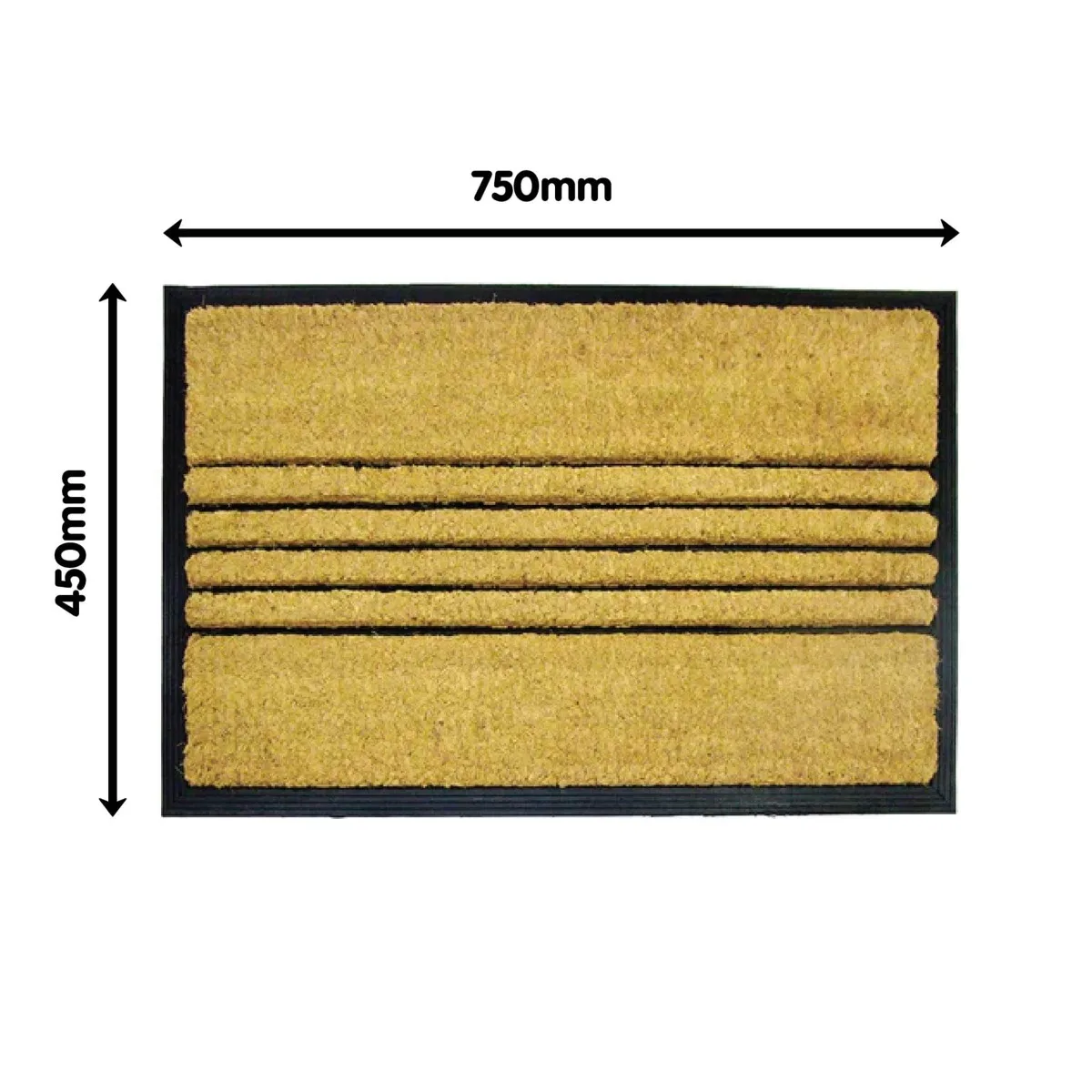 Clark Rubber Medium Coir Brush Mat - Stripes