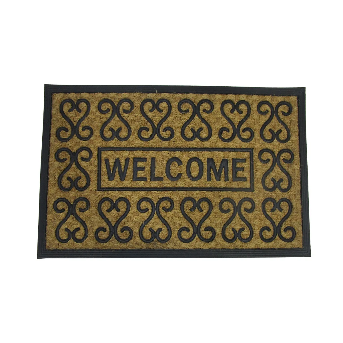 Clark Rubber Panama Coir Mat Welcome Print Medium