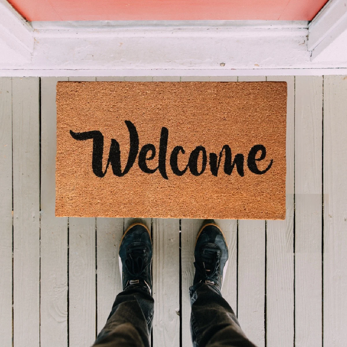 Clark Rubber Medium Coir Mat - Welcome Print