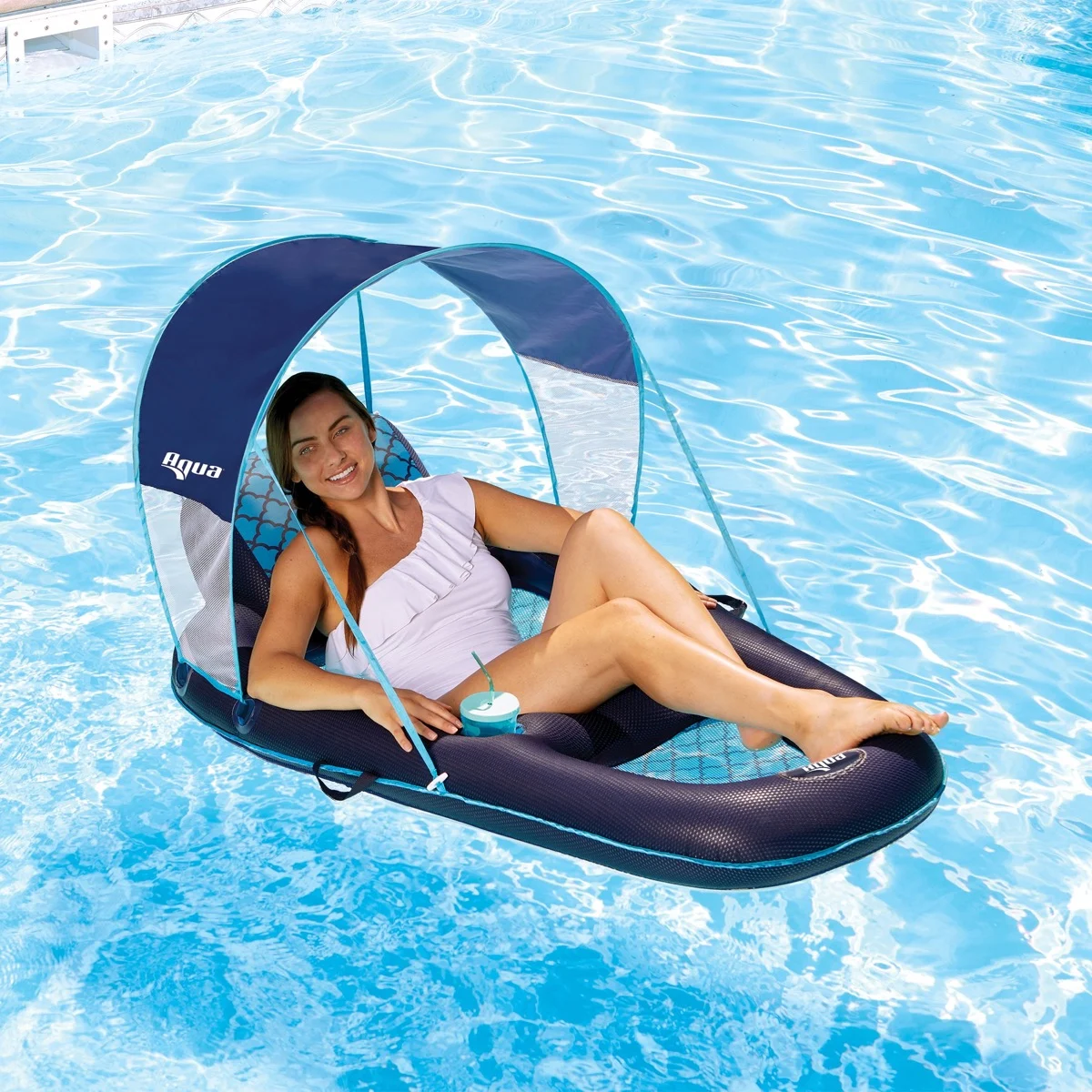 Aqua Leisure Lounge Luxury With Removable Canopy