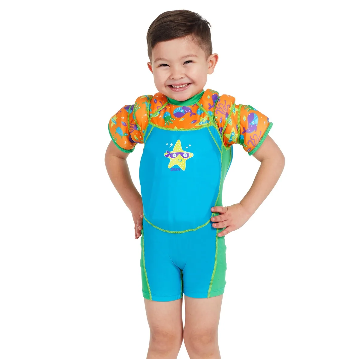 Zoggs Super Star Water Wings Float Suit 1-2