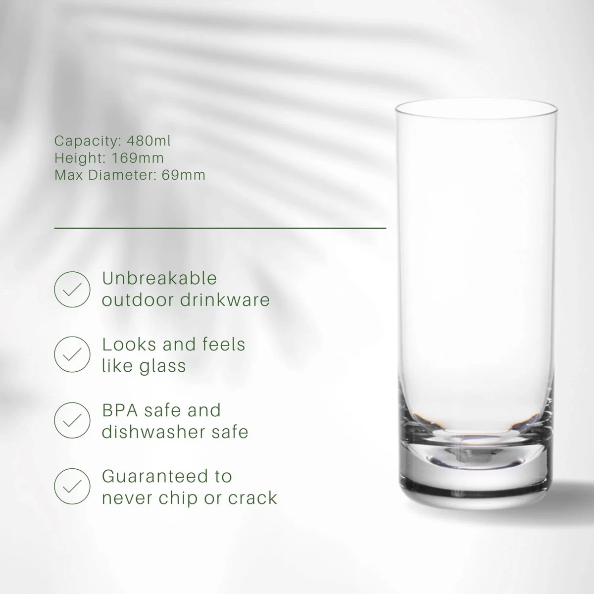 Unbreakable Highball Drinkware 455ml - Set of 4