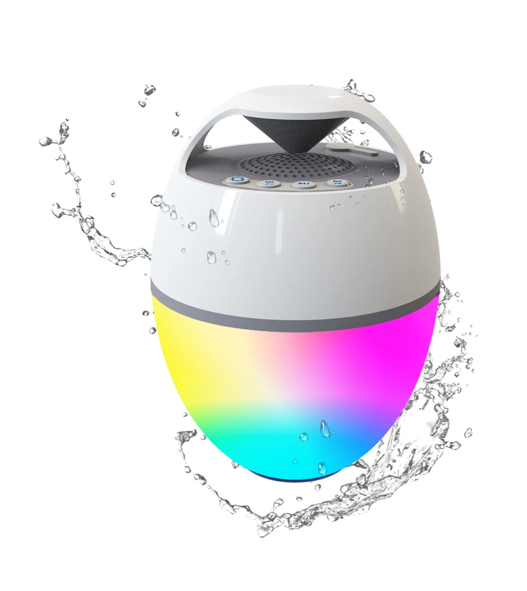 Rechargeable Floating Bluetooth Speaker with Pool Light Show