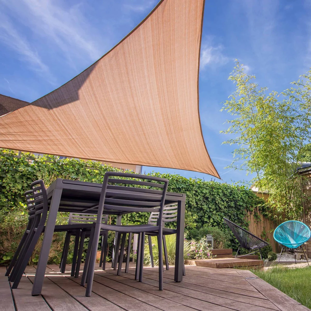 Triangle Shade Sail 3 Metre Latte