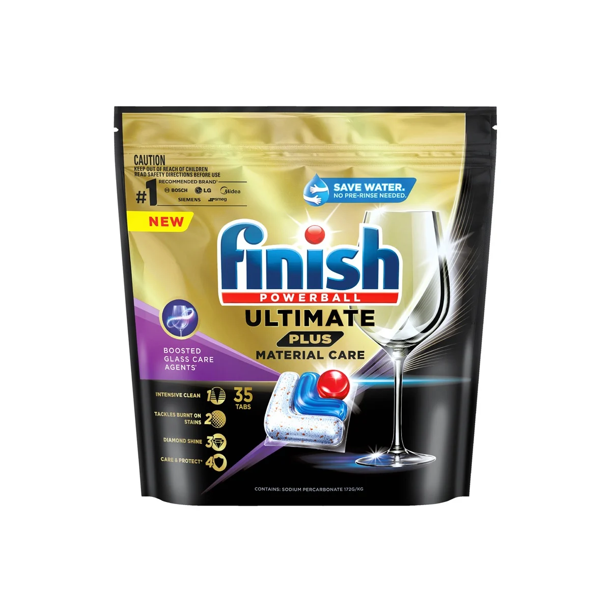 Finish Ultimate Plus Material Care Dishwashing Tablets 35pk