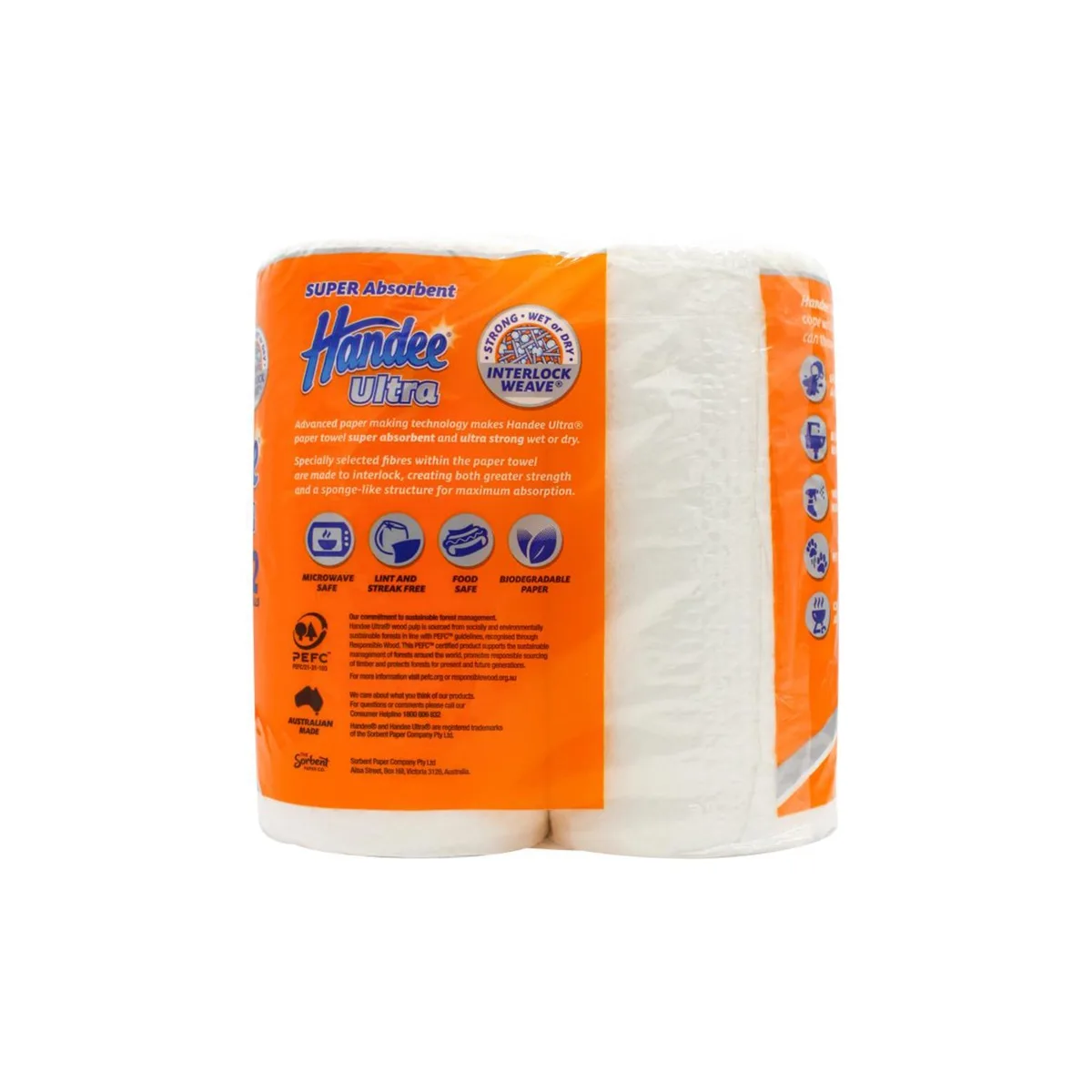 Handee Ultra Paper Towel 60 Sheets 2pk