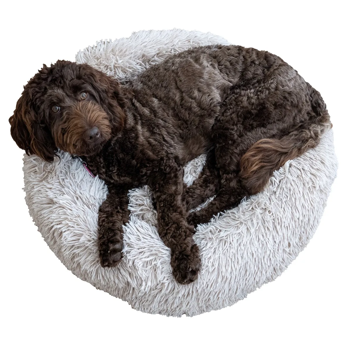 Donut Faux Fur Pet Bed Small