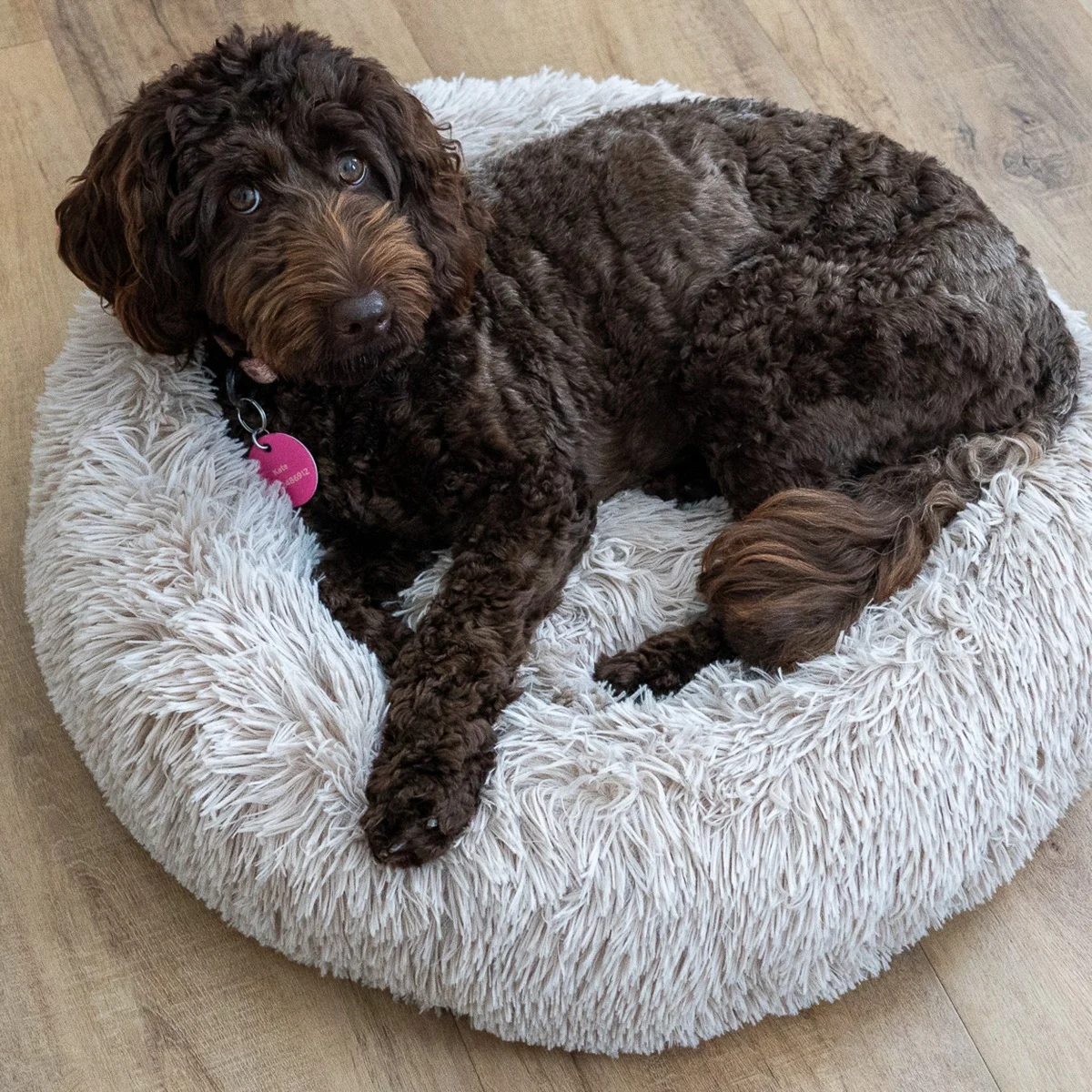 Donut Faux Fur Pet Bed Small