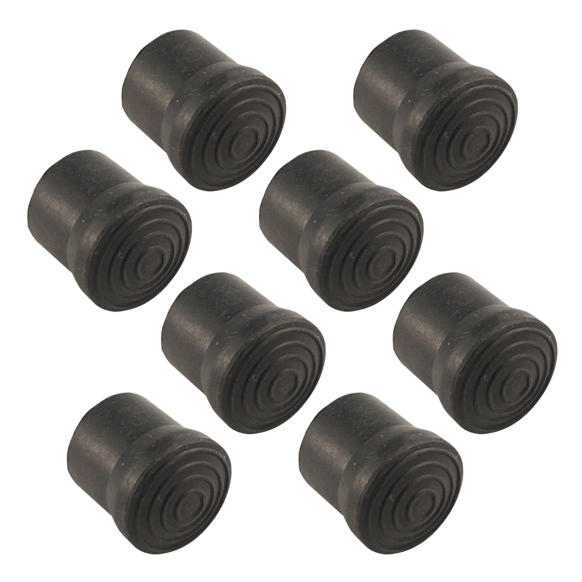 Rubber Chair Tip 8 Piece Bundle - Black 6mm