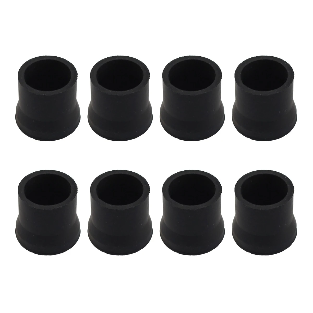 Rubber Chair Tip 8 Piece Bundle - Black 6mm