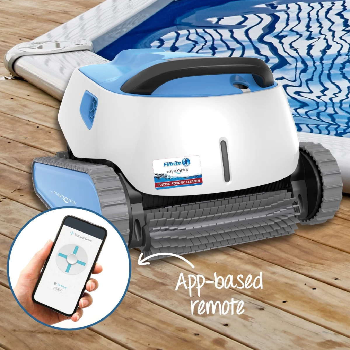 Filtrite by Maytronics RC-6000 WIFI Robotic Wall Climbing Pool Cleaner