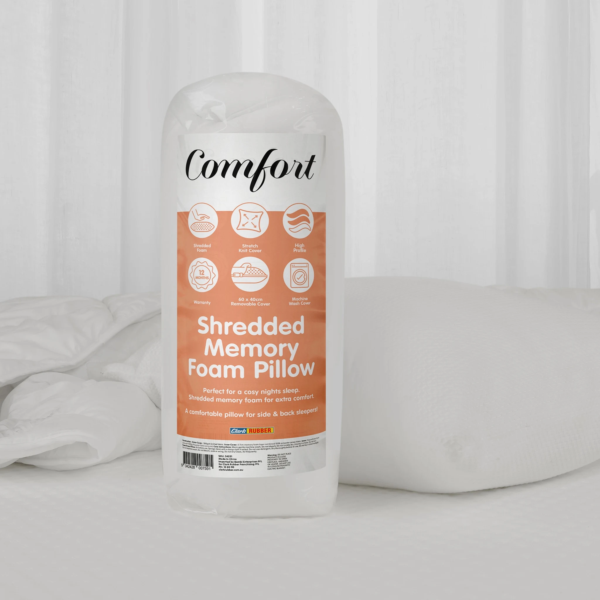 Comfort Shredded Memory Foam Pillow