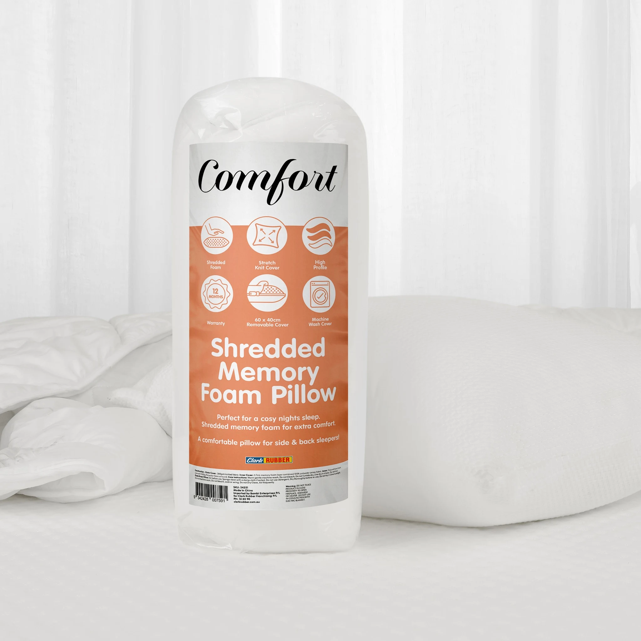 Comfort Shredded Memory Foam Pillow