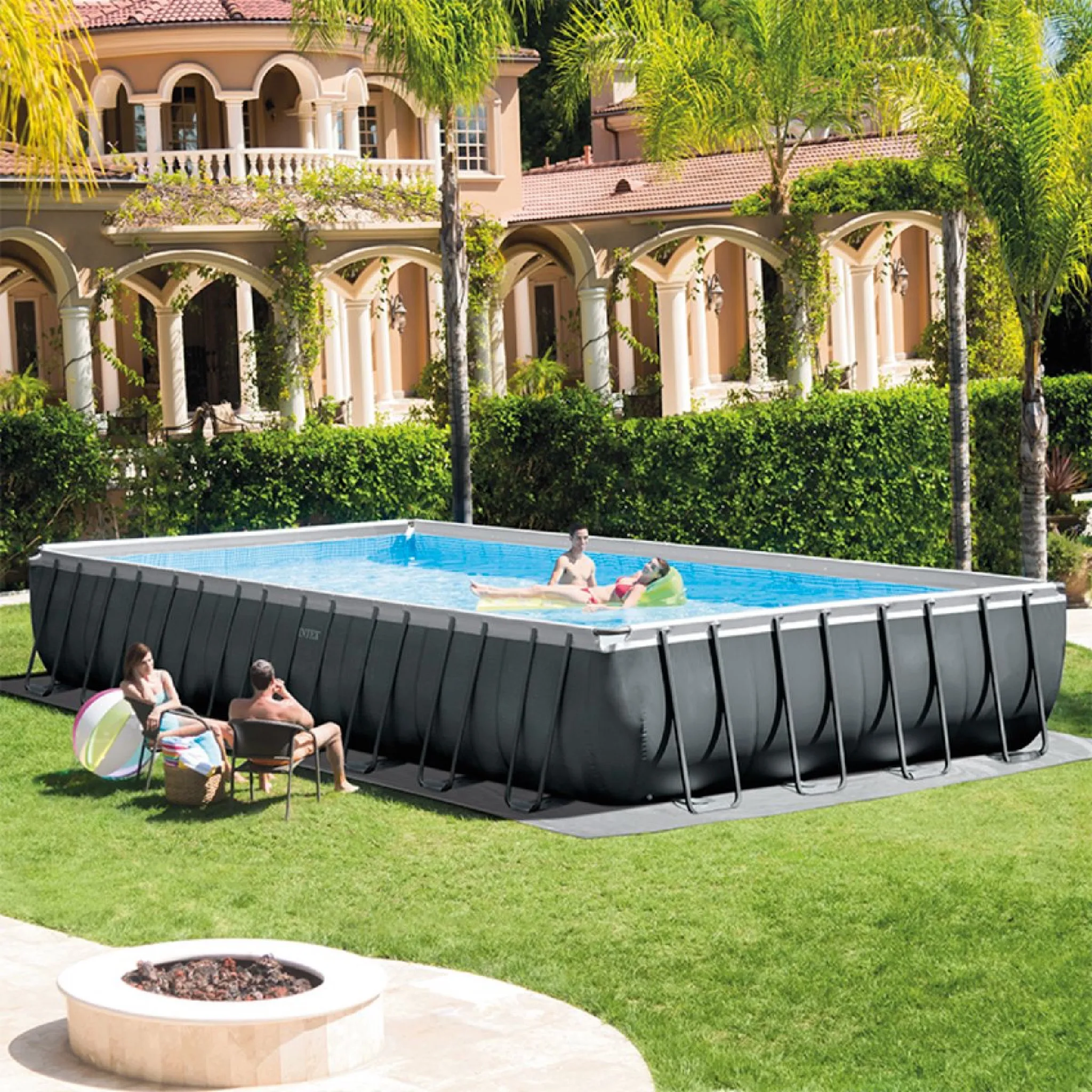 Intex Ultra XTR Frame Pool Rectangular 32ft Bundle