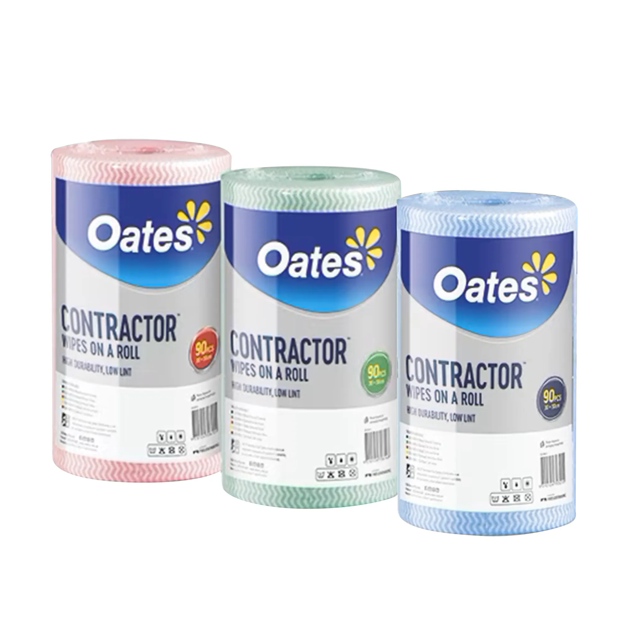 Oates Contractor  Extra Thick Wipes 90 Roll Blue