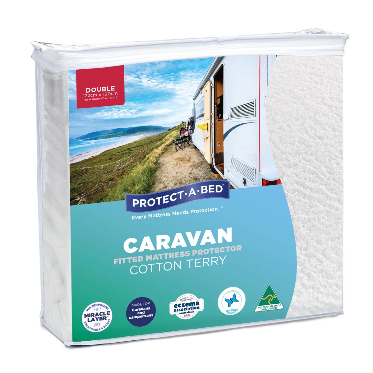 Cotton Terry Caravan Mattress Protector Caravan Double