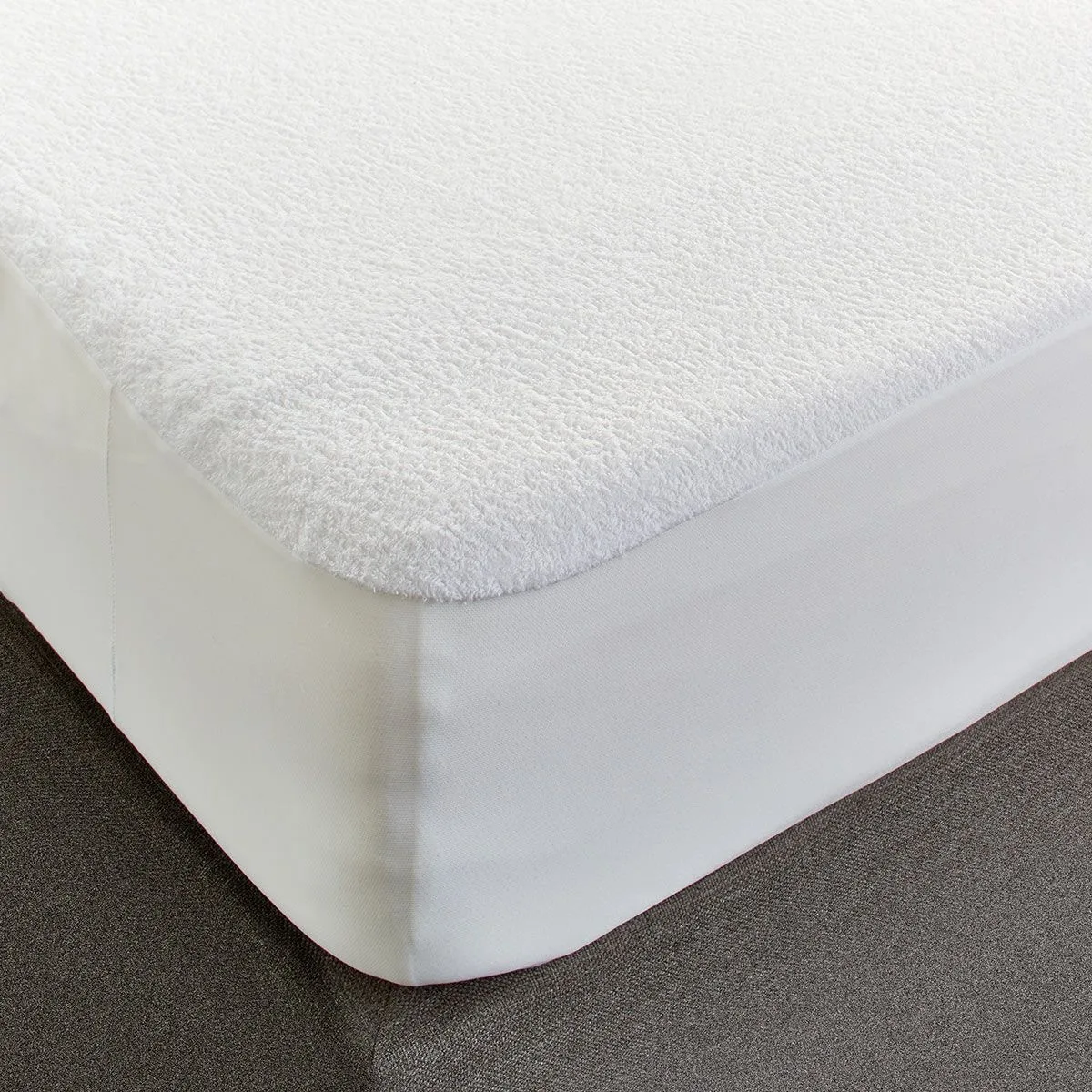 Cotton Terry Fitted Mattress Protector Double