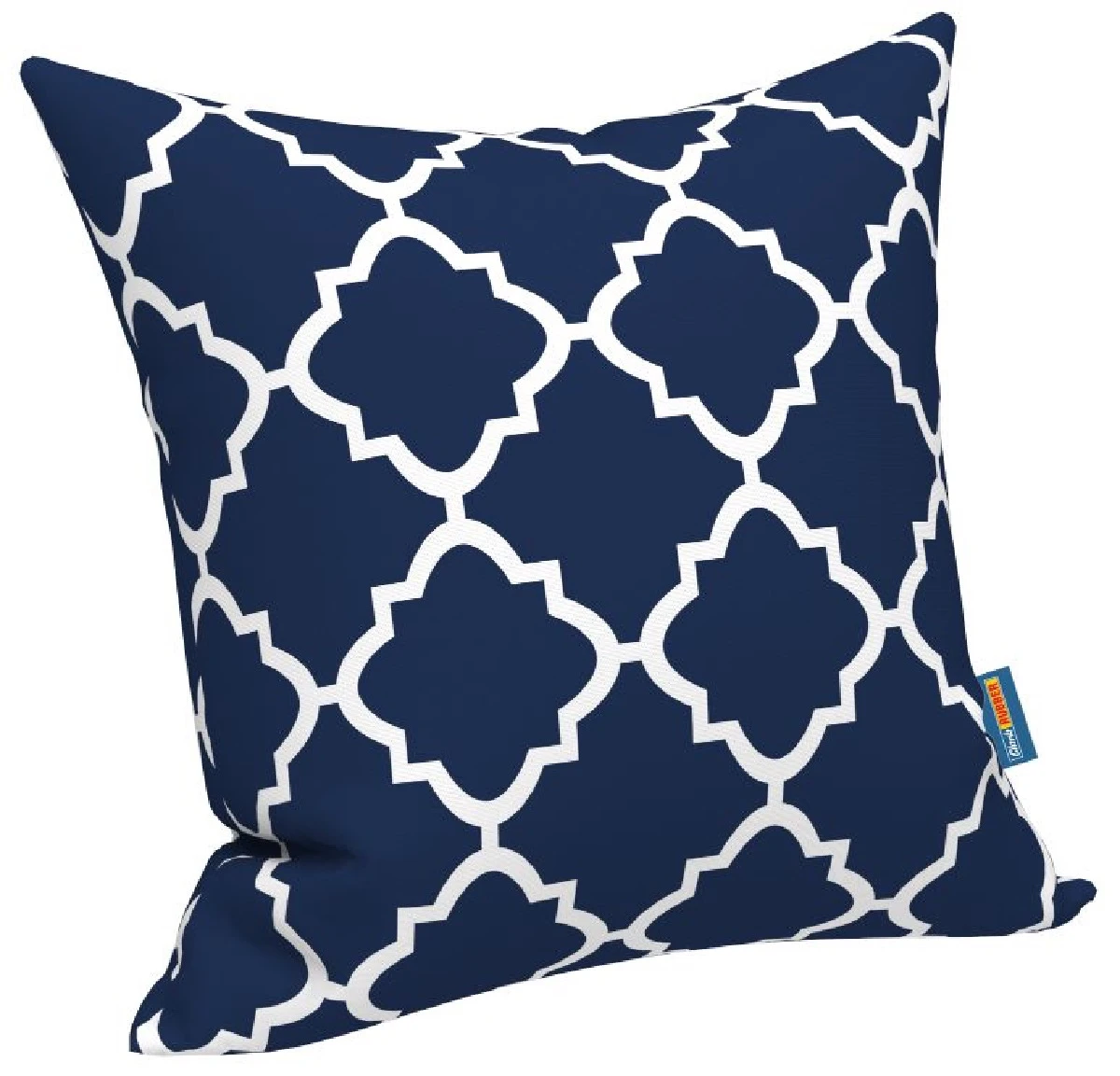 Designer Scatter Cushion Blue and White Geo Pattern