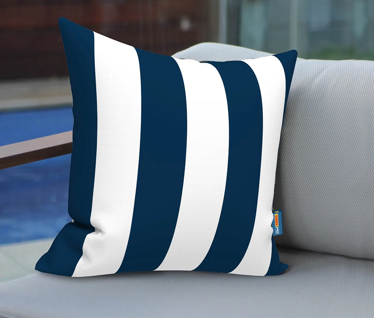 Designer Scatter Cushion Blue and White Stripe