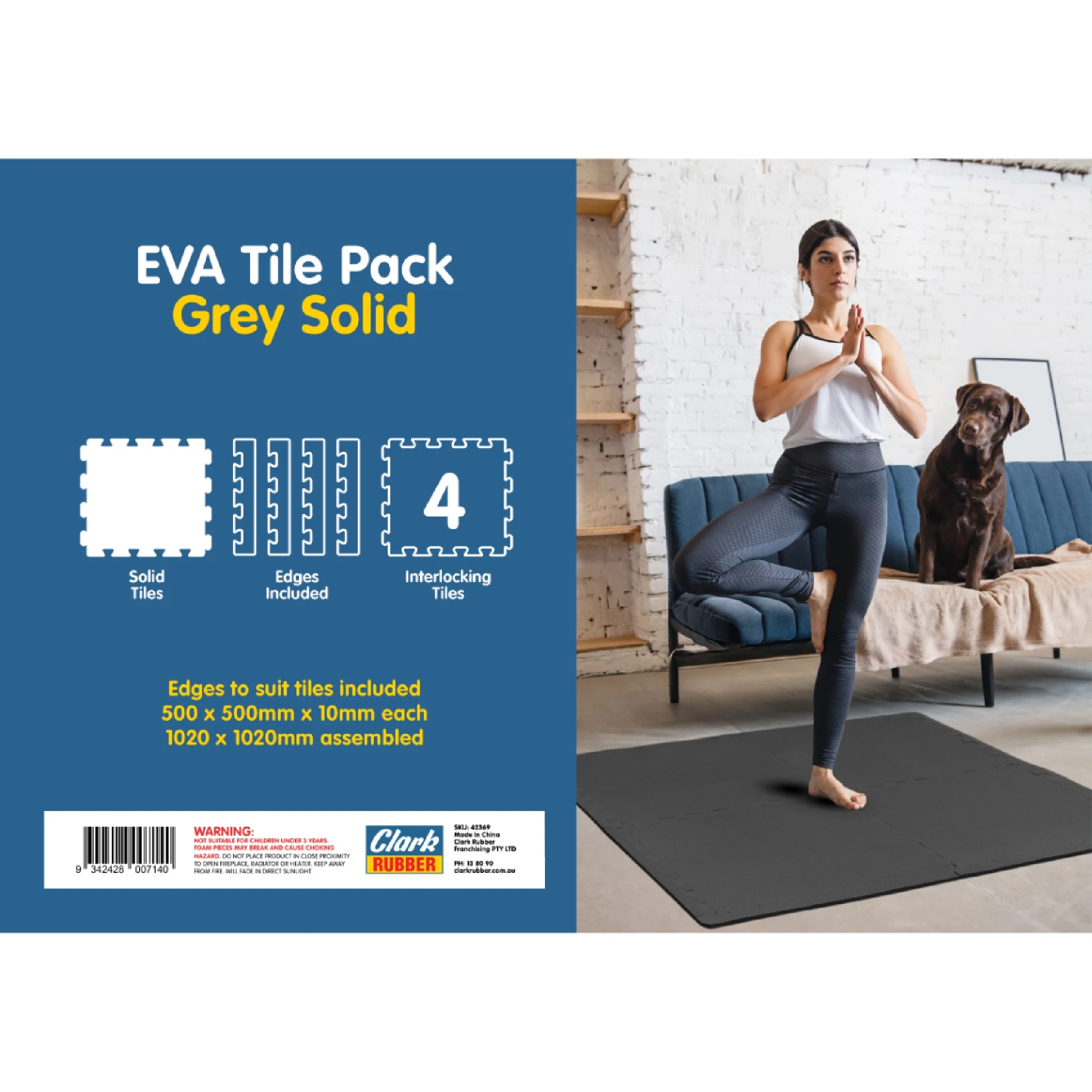 EVA 4 Tile Pack Grey