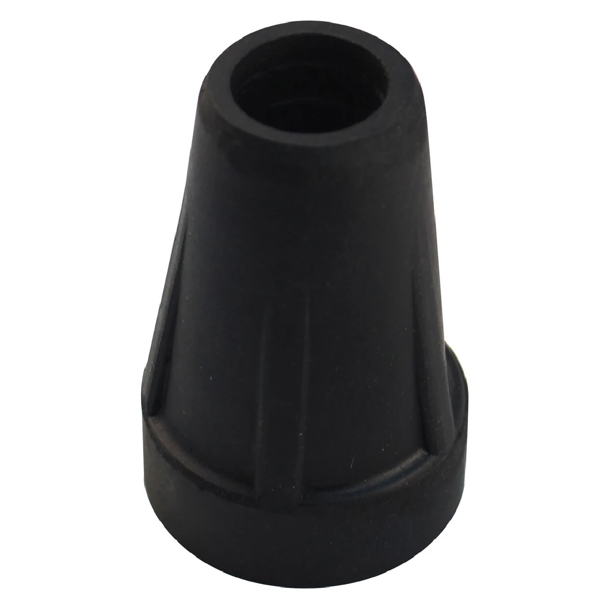 Heavy Duty Flared Crutch Tip - Black 22mm