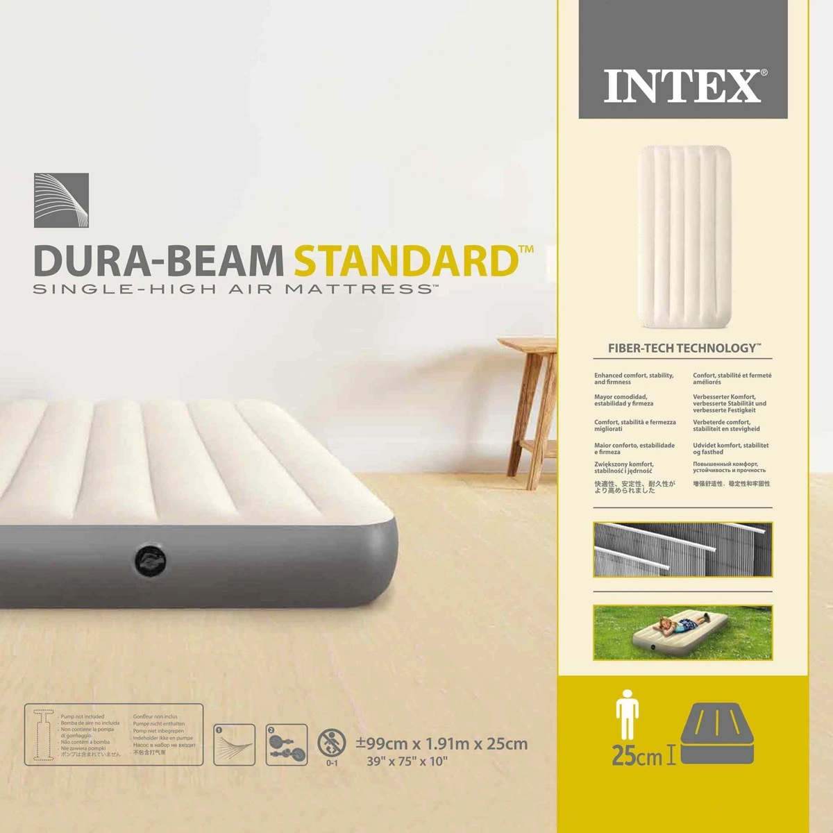 Intex Dura-Beam Single-High Airbed Twin