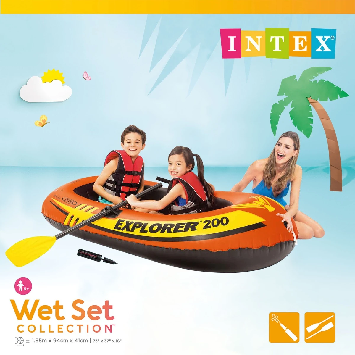 Intex Explorer 200 Boat Set