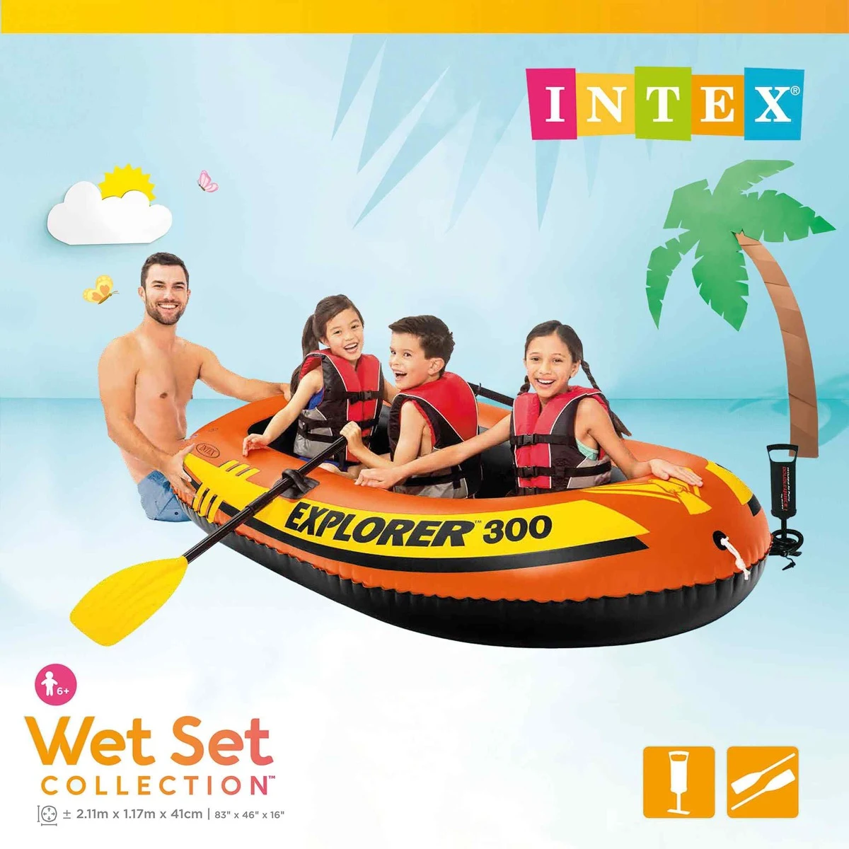 Intex Explorer 300 Boat Set