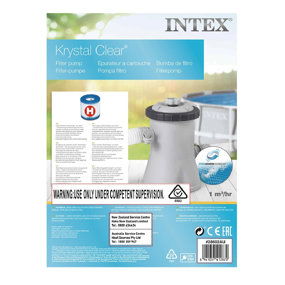 Intex Filter Cartridge Pump - 1250LPH